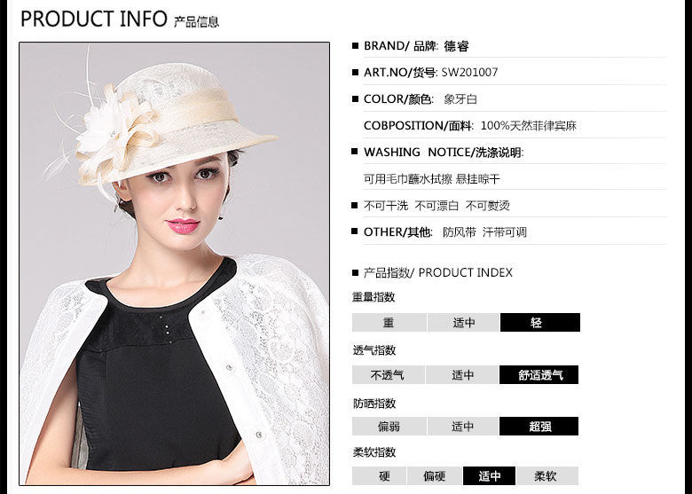 時尚麻紗帽定制，防紫外線遮陽帽，產(chǎn)品信息